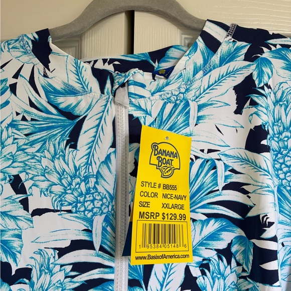 NEW Banana Boat Blue and White Floral Swim Dress Size XXL - Picture 7 of 11